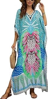 Kaftan Dresses for Women Plus Size Bathing Suit Cover up Caftan Maxi Beach Dresses