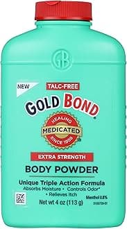 Gold Bond Medicated Talc-Free Extra Strength Body Powder 4 oz, Cooling, Absorbing, Itch Relief