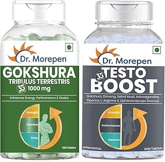 Gokshura & Testo Boost Tablets For Men's Wellness - Pack of 120 Count