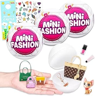 ZURU 5 Surprise Mini Brands Fashion Mystery Set - 3 Pack Series 1 Surprise Mini Fashion Toys Mystery Bundle with Tattoos, More | Mini Brands Fashion Series