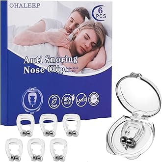 Anti Snoring Devices,Snore Stopper with Adjustable Magnet, Silicone Nose Clip Stop Snoring, Effective to Relieve Snoring, Snoring Solution Comfortable and Quieter Sleep, White