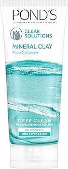 Clear Solutions Mineral Clay Face Cleanser, Deep Clean* face wash, Oil Control with Lacto & Basil, 90g