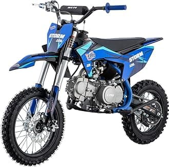 X-PRO 125cc Kids Dirt Bike Pit Bike Youth Dirt Pit Bike with 4-Speed Semi-Automatic Transmission, Big 14"/12" Tires!