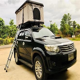 2-3 Person Rooftop Tent Hydraulic Automatic Quick Opening,Outdoor Camping Camping Car Roof Tent Is A Mobile Bedroom Telescopic Ladder,D