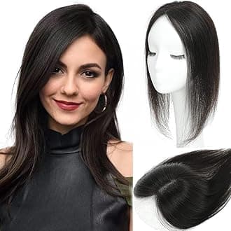 Hair Toppers for Women,Hair Toppers for Women Real Human Hairs No Bangs Top Hairs Extensions/Pieces for Thinning Hari 14Inch/2#