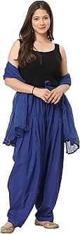 Woman's Plain Cotton SEMI Patiala Salwar with Dupatta|| Free Size || Plain Patiala || SEMI Patiala Pants || Solid Cotton Patiala || Patiyala