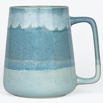 24 OZ Extra Large Ceramic Coffee Mug, Jumbo Coffee Mugs, Big Tea Cups with a Large Handle for Office and Home, Microwave and Dishwasher Safe (24 OZ Light Green)