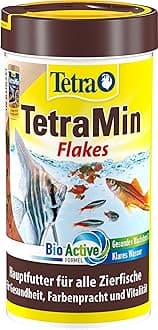 TetraMin Flakes - fish food in flake form for larger ornamental fish, balanced mixture for healthy fish and clear water, 250ml Can