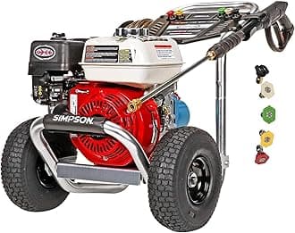 Simpson Cleaning 3400 PSI Gas Pressure Washer, 2.5 GPM Power Washer for Commercial Use, Honda GX200 Engine, 25-Foot Hose, Aluminum Series, 49-State (ALH3228-S)