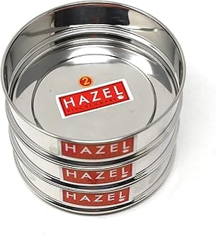 HAZEL Cooker Container | Cooker Vessel Set for 750 ML I Set of 3 with Glossy Finish Stainless Steel Utensil Set | Rice Cooker Dabbas, Stackable Cooker Separators, Silver
