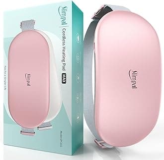 Slimpal Heating Pad for Period Cramps and Back Pain, FSA HSA Eligible, Plus-Sized Electric Heat Pad Portable Menstrual Heat Belt Pain Relief, 3 Timer Auto Off, Gifts for Her Women Girl Wife, PinkClimatePartner certified