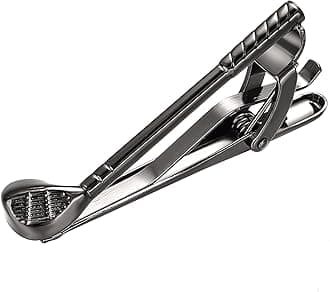 Yoursfs Funny Tie Clip for Men Stainless Steel Color Yellow/White Gold Plated Collar Tie Bar Skinny Tie Clips