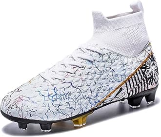 Mens Soccer Cleats Outdoor Lightweight High-Top Training Boots Ground Athletic Football Boots Soccer Shoes for Men/Women
