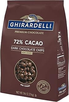 Ghirardelli Chocolate Company 72% Cacao Dark Chocolate Chips, 5lb. Bag (Pack of 2)
