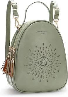 APHISONFashion Mini Backpack Purse for Women Cute Small Backpacks PU Leather Crossbody Shoulder Bags Handbags Multifunctional and Large-Capacity Daypack Purse L-GREEN