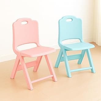 HAPPY BEAR Foldable Kids| Foldable Study | Space-Saving, Portable, and Supports up to 30kg |Folding Stool | Kids Study (Blue/Pink)