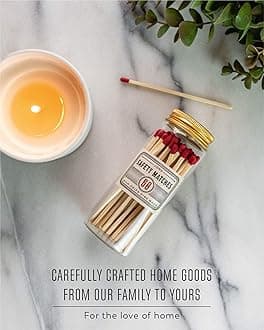 Premium Long Decorative Matches in Apothecary Glass Jar