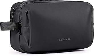 Toiletry Bag for Men, Travel Toiletry Organizer Dopp Kit Water-resistant Shaving Bag for Toiletries Accessories, Door Room Essentials,Black-basic