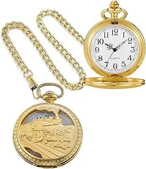 Vintage Punk Motorcycle Pocket Watch Quartz Bronze Steam Train Pocket Watch Men Women Gift for Christmas Birthday