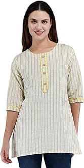 AnjuShree Choice Women Indian Cotton Short Kurti Tunic