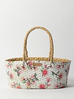 Oval Wicker Basket for Gift Hamper, Decorative Fruit Gifts (Design 14)