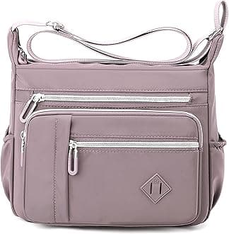Womens Shoulder Bags Adjustable Straps Crossbody Bags Roomy Waterproof Bag Ladies Casual Multiple Pockets Bag fashion Solid Nylon Bags Zip Messenger Bag