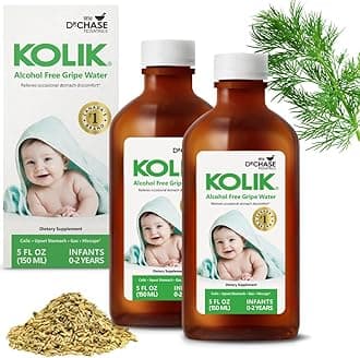 Dr. Chase Kolik Gripe Water for Babies, Alcohol Free Gripe Water for Infant Colic and Gas Relief, Safe and Soothing Colic Baby Relief - 5 Fl Oz (Pack of 2)