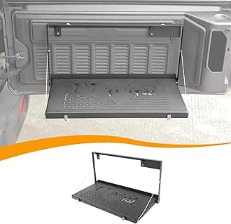 Hoolcar for JL Tailgate Table Compatible with Jeep Wrangler JL JLU 2018-2024 Rear Door Foldable Table Cargo Shelf Storage Rack, Support up to 75lb Storage Cargo Luggage Holder Carrier