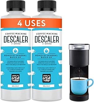 Descaler (2 Pack, 2 Uses Per Bottle) - Made in the USA - Universal Descaling Solution for Keurig, Nespresso, Delonghi and All Single Use Coffee and Espresso Machines