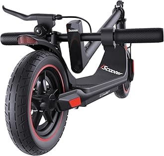 iScooter Electric Scooter Adults & Big Kids, 500/650 Peak Power, Up to 15/18/25 Miles Range, 19/22/25 MPH Top Speed, Cruise Control, Dual Braking System, Foldable E Scooter for Commuting & Campus Use