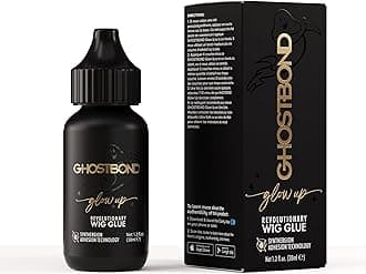 GHOSTBOND Glowup Revolutionary Wig Glue 1.3oz - Hair Replacement Adhesive that Stays for A Week: Water & Oil-Resistant, Strong Hold for Secure & Natural-Looking Wigs, Toupees, Poly & Lace Systems