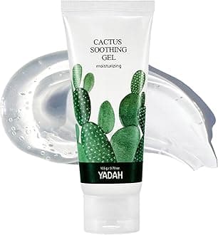 YADAH Cactus Soothing Gel (3.7fl oz) -95% Cactus Extract, Sunburn Relief,After Sun Care,Calm, Cool & Soothe Irritated Skin, Face Redness,Korean Skin Care,Vegan.