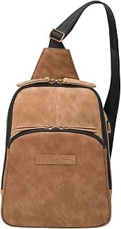 Petunia Pickle Bottom Criss-Cross Sling Bag - Sling Bag for Women and Men - Adjustable Straps to Custom-Fit, Brioche, 1 Count (Pack of 1)