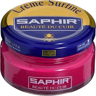 Saphir 9550032 Fine Beeswax Shoe Cream and Polish, 1.7 fl oz (50 ml), Emulsifying, Moisturizing, Recoloring, Glossy