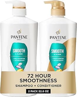 Pro-V Smooth & Sleek Shampoo 27.7 oz & Conditioner 25.1 oz with Rescue Shot 0.5 oz