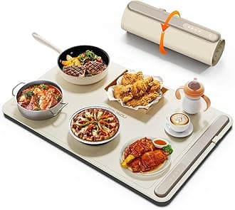 Warming Mat for Food (24"x16") - iTRUSOU 3-Year Classic Electric Warming Tray with 3-Level Temp Control, Rapid Heating 250W Energy-Saving - Rollable Large Food Warming Mat for Parties & Buffet