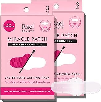 Blackhead Remover, Miracle Patch Melting Pack, Nose Strips for Blackheads, Pore Cleansing and Soothing Sheets, 3 Step Kit, Sebum Removing Cotton Swabs