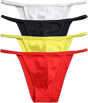 Men's Cotton Bikini Underwear Sexy Low Rise Brazilian Back Cut Bulge Underwear