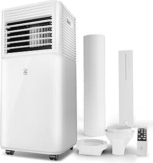 S-80 - Avalla Portable Air Conditioner 5000 BTU - 4-in-1 AC with Dehumidifier, Fan & Sleep Mode - Quiet 50dB, Auto Cooling, Digital Display, Remote, Timer & Window Kit - Cools Rooms Up to 34m³