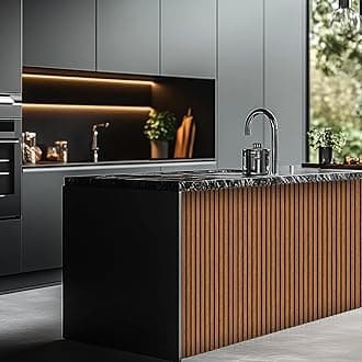 – Decoranddecor Acoustic Slat Wood Wall Panels and Ceiling Panelsling Decorative 3D MDF 120 cm x 60 cm Walnut