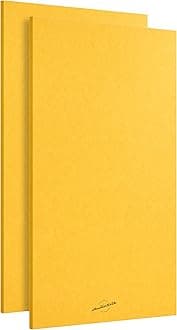 AudioSilk Acoustic Panels, 2 Pack, Large, 116 x 58cm, Yellow