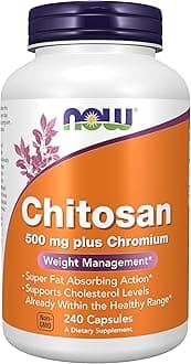 NOW Supplements, Chitosan 500 mg plus Chromium, Weight Management*, 240 Veg Capsules