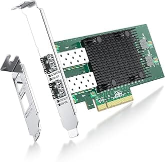 ipolex 10Gb Network Card, 2x SFP+ Port, 10GbE NIC Compare to the Intel X710-DA2, Support Windows Server/Windows/Linux/VMware (Not Support Mac OS, Bypass Mode)