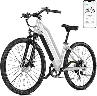 TST Electric Bike for Adults with Peak 1000W/750W Motor, 36V/7.8Ah/10.4Ah Removable Built-in Battery, 25MPH/30MPH 7-Speed City Ebike, 26" Electric Bicycle for Commuter