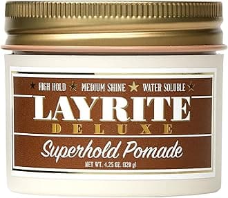 Layrite Superhold Pomade (High Hold, Medium Shine, Water Soluble) 120g/4.25oz