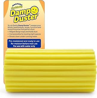 Damp Duster Magic Cleaning Sponge Dust Catcher Washable Duster Duster - Antistatic Wet Wipe That Traps Dust and Rinses Easily - Yellow