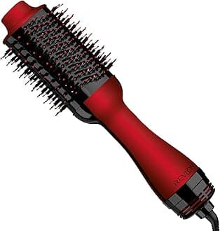 REVLON One-Step Volumizer Original 1.0 Hair Dryer and Hot Air Brush, Red