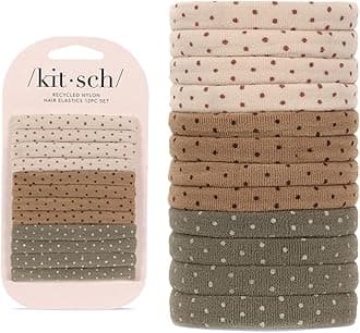 Kitsch Recycled Nylon Medium Polka Dot Elastics 12pc - Multi