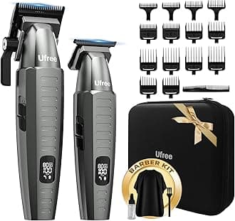 Professional Clippers and Trimmers Set, Cordless Hair Clippers for Men, Barber Clippers Set with Travel Case