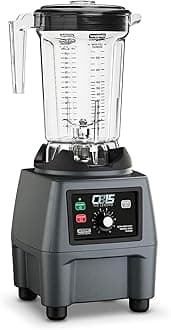 Waring Commercial CB15VP Ultra Heavy Duty 3.75 HP Blender, Electric Touchpad Controls with Variable Speed, BPA Free Copolyester 1 Gallon Container, 120V, 5-15 Phase Plug, Gray